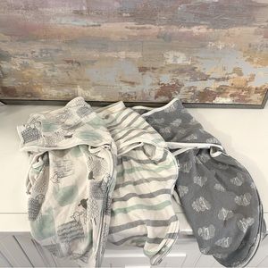 3 small Velcro swaddles